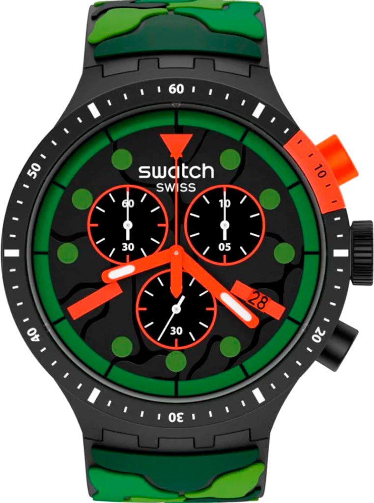 Швейцарские наручные часы Swatch SB02B409 с хронографом
